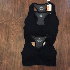 🎉NWT Three Mirity Black Sports Bra’s🎉